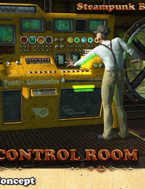 Control Room - Steampunk Backdrop 2