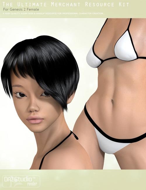 Asian Skin Merchant Resource Texture Kit for Genesis 2 Female(s)