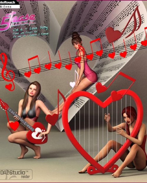 5TEASE PinUp Vol 6: Love Song - Poses and Props for V4, V6 & G2F