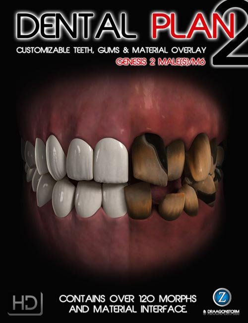 Dental Plan 2 HD for Genesis 2 Male(s)