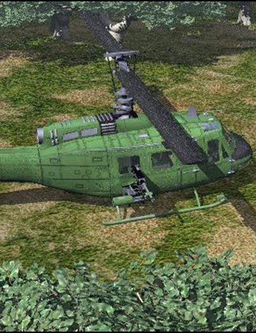 Huey Type Helicopter (Poser, Vue & OBJ)
