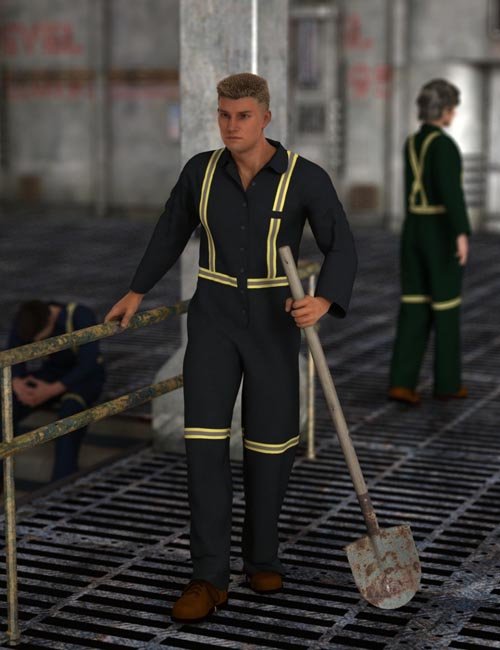 [UPDATE] Blue Collar Basics Coveralls for Genesis 2 Males and Females Bundle