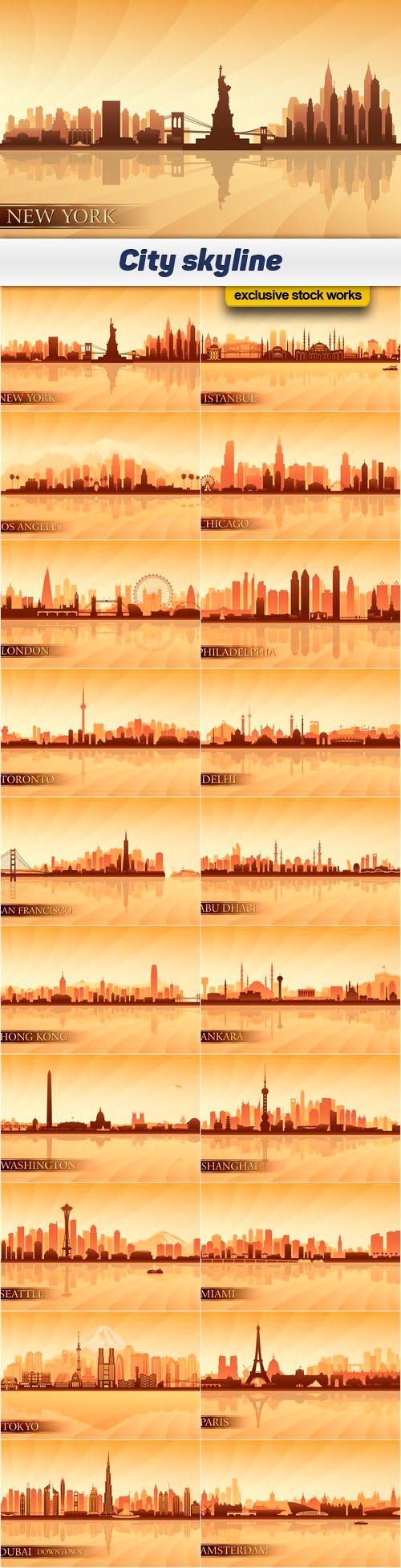 City skyline - 20 EPS