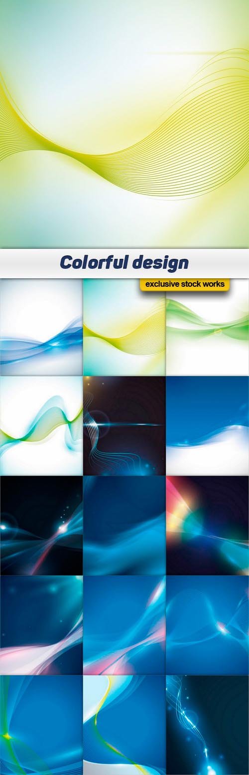 Colorful design - 15 EPS