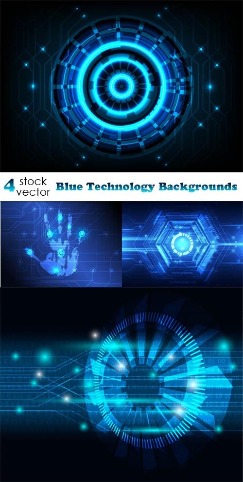Vectors - Blue Technology Backgrounds
