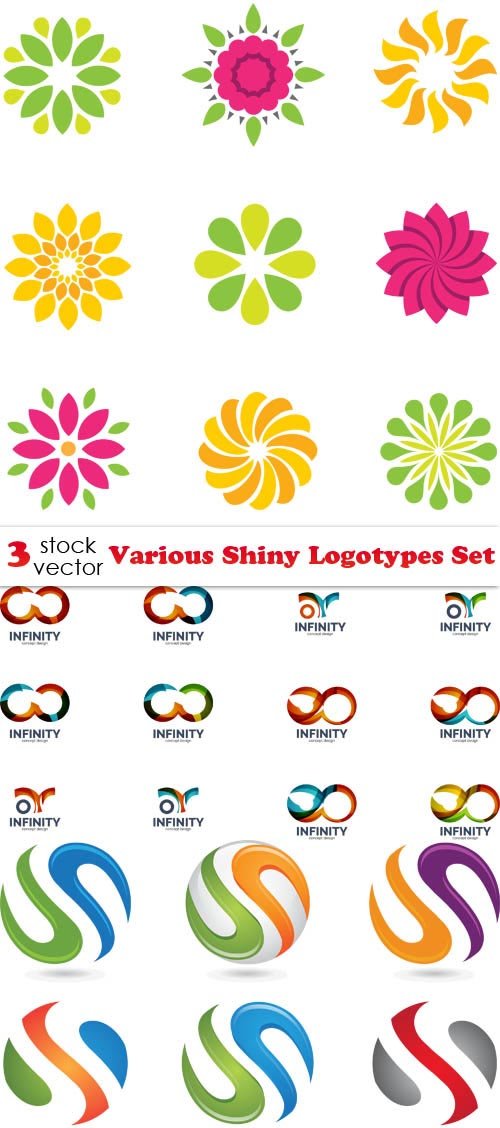 Vectors - Various Shiny Logotypes Set