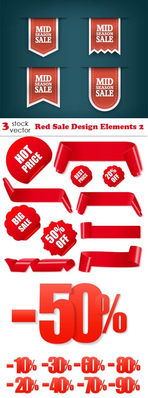 Vectors - Red Sale Design Elements 2