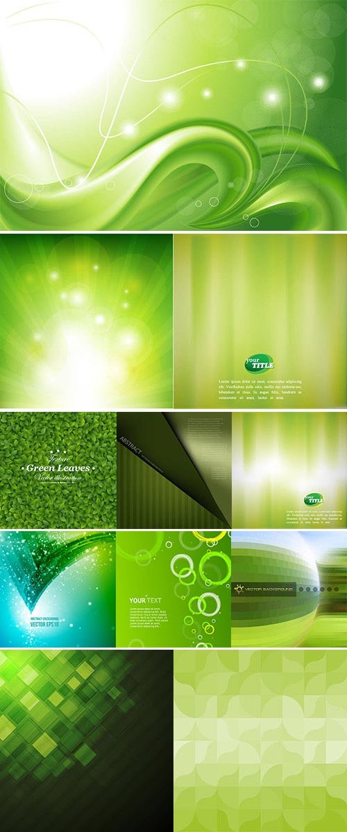 Abstract green background vectors stock