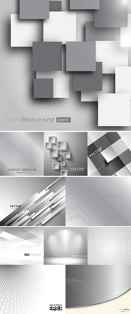 Abstract grey background vectors