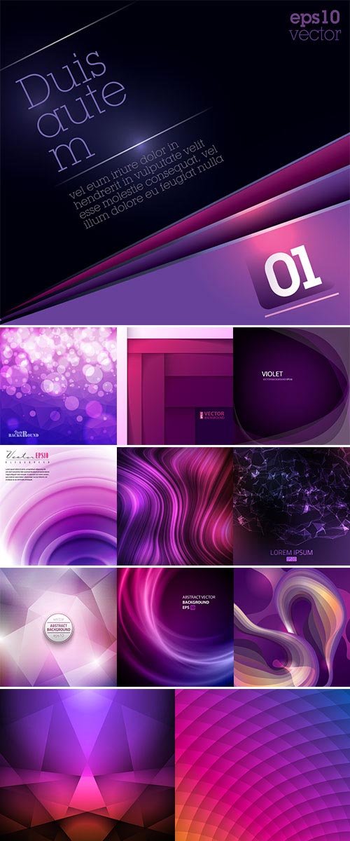 Abstract violet background vectors