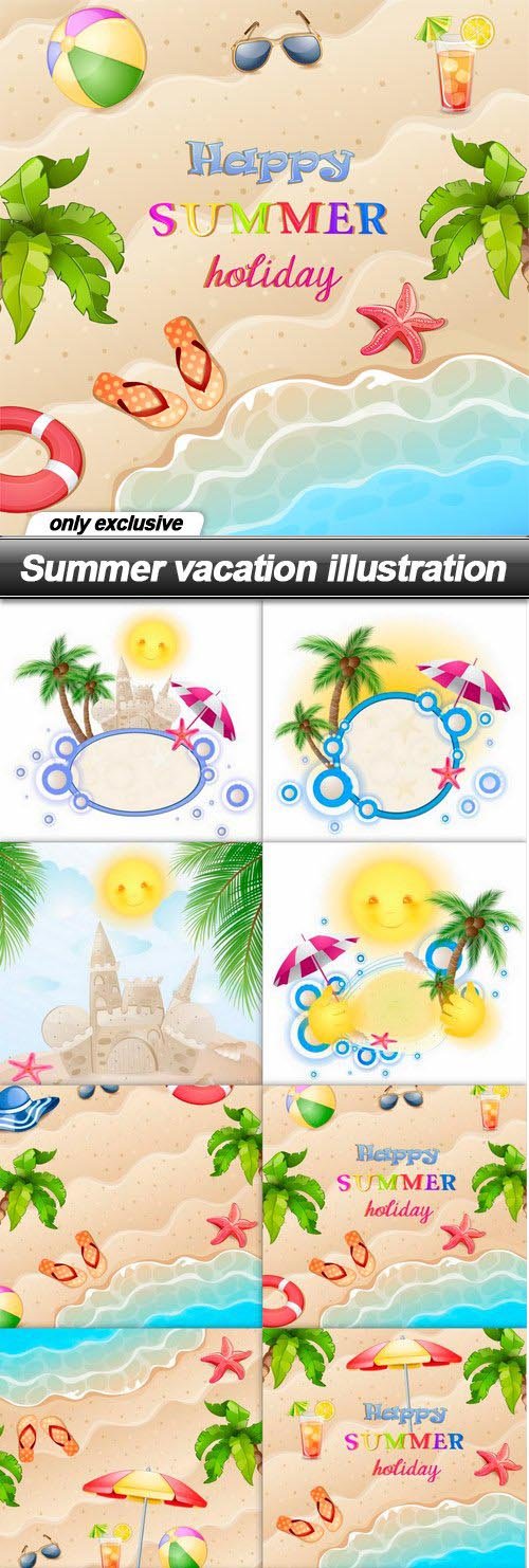 Summer vacation illustration - 10 EPS