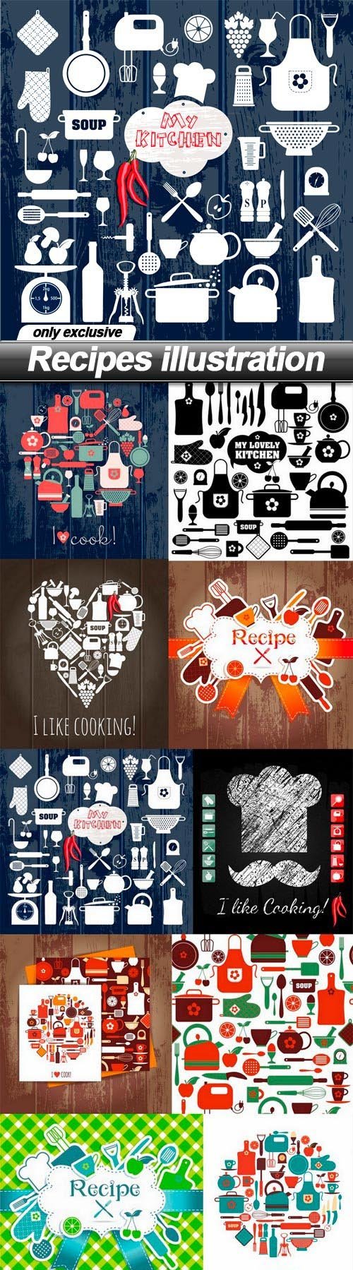 Recipes illustration - 10 EPS