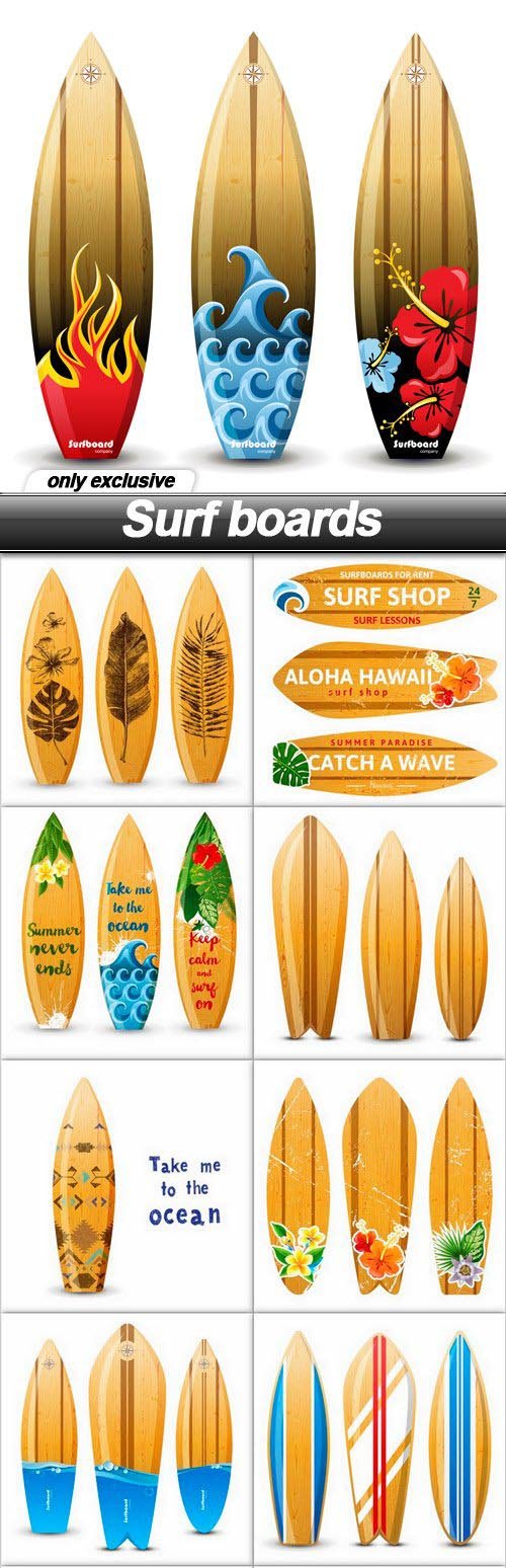Surf boards - 10 EPS