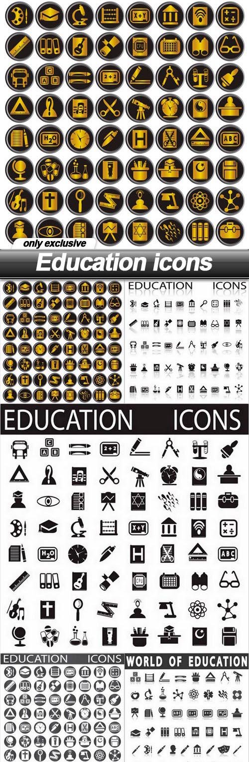 Education icons - 5 EPS