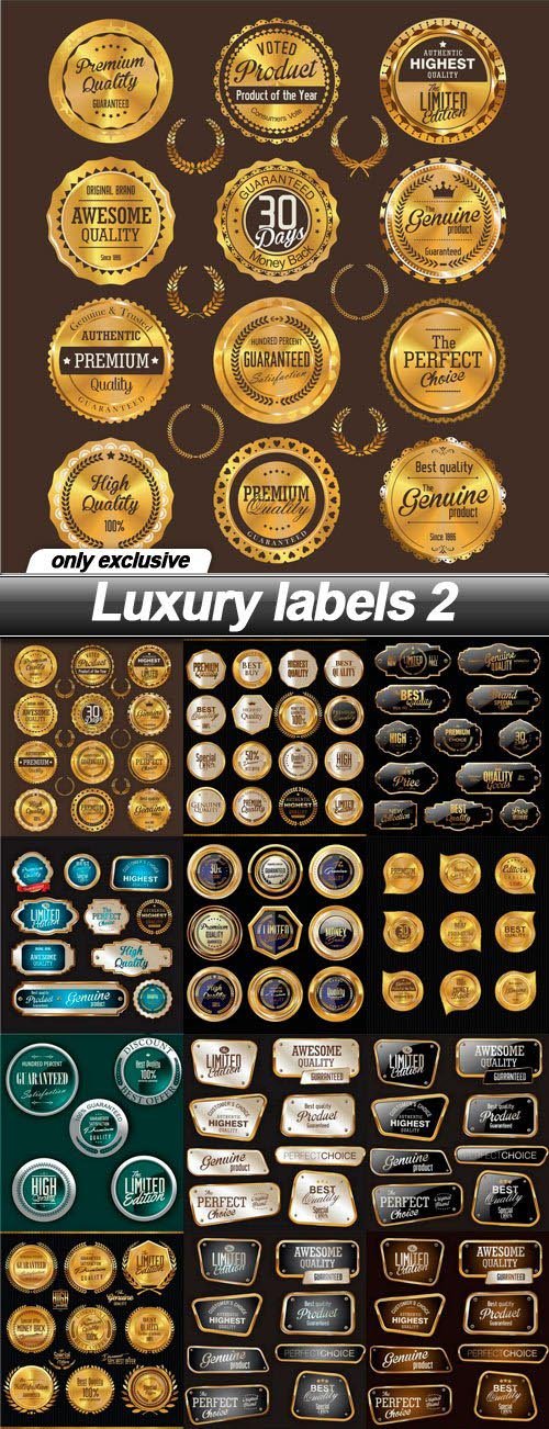 Luxury labels 2 - 15 EPS