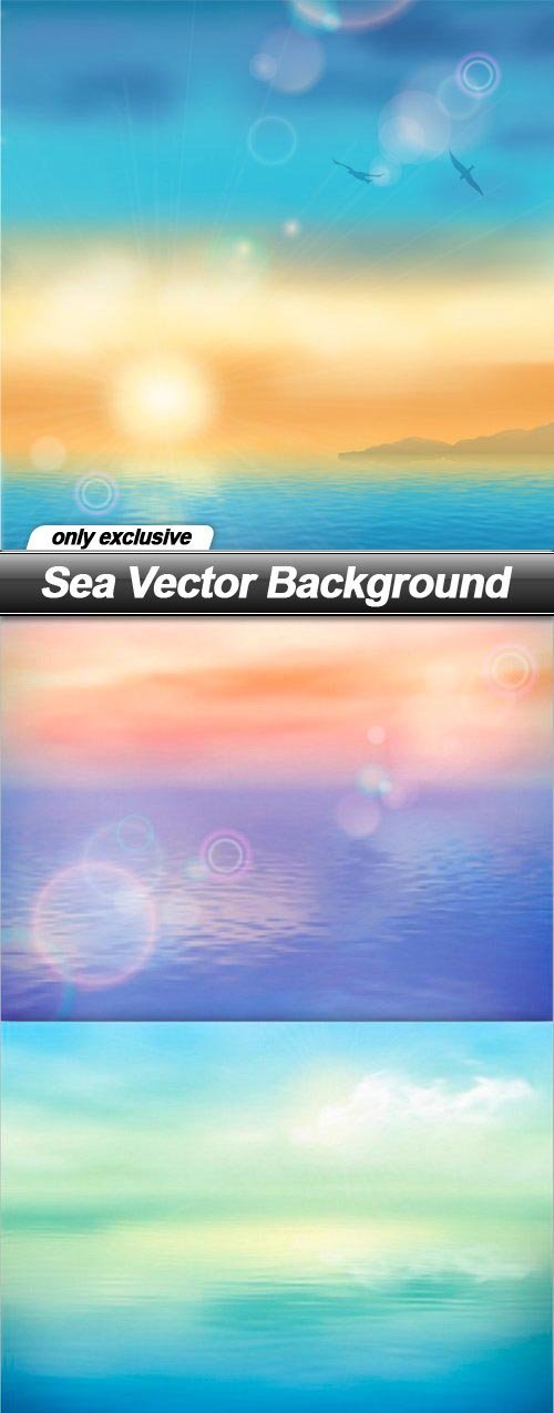 Sea Vector Background - 5 EPS