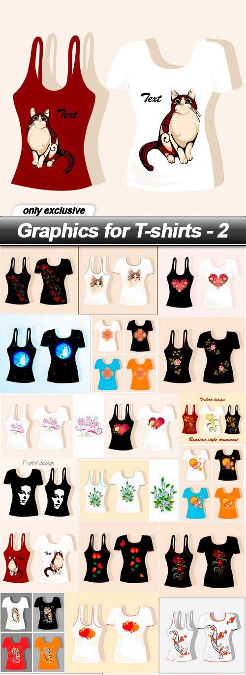 Graphics for T-shirts - 2 - 25 EPS