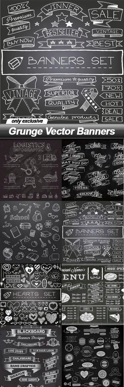 Grunge Vector Banners - 10 EPS