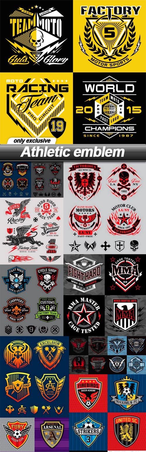 Athletic emblem - 15 EPS