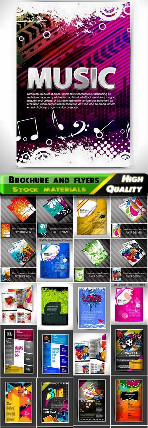 Brochure and flyers template design in vector from stock #55 - 25 Eps