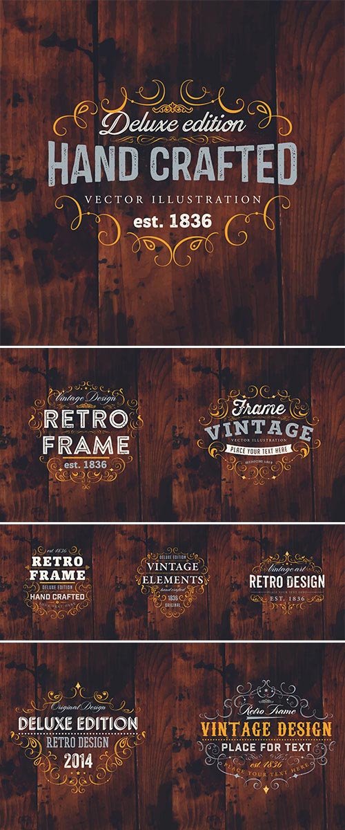 Vector Stock Vintage Frame for Luxury Logos