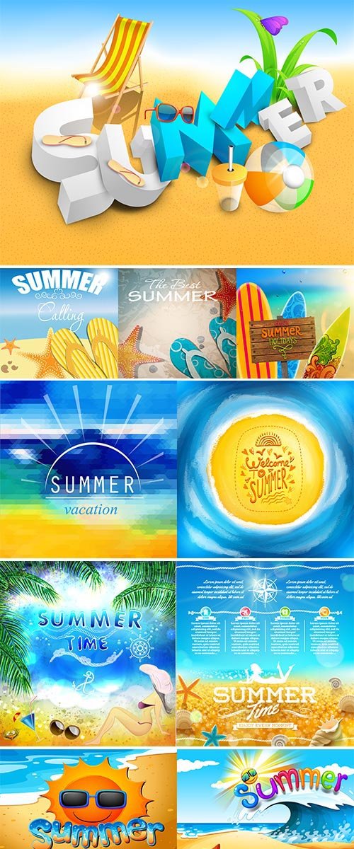 Stock: Summer vacation and travel design