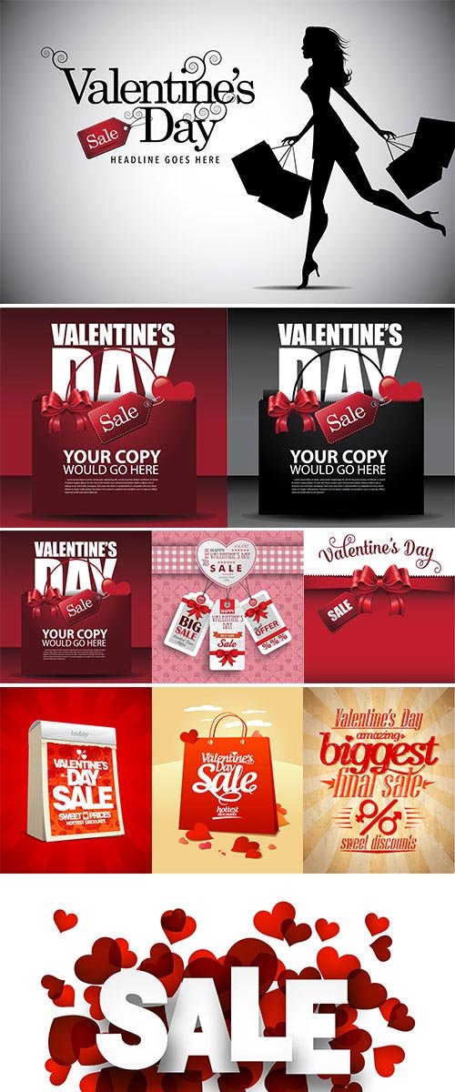 Stock Valentines Day Sale, vector