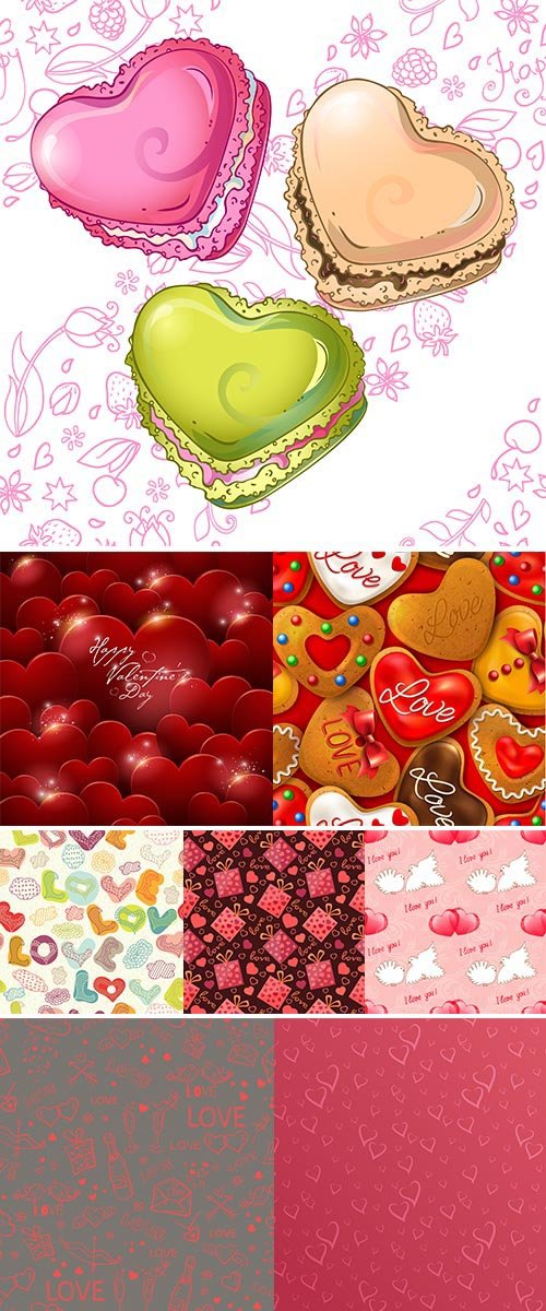 Stock Seamless background with Happy Valentine's day