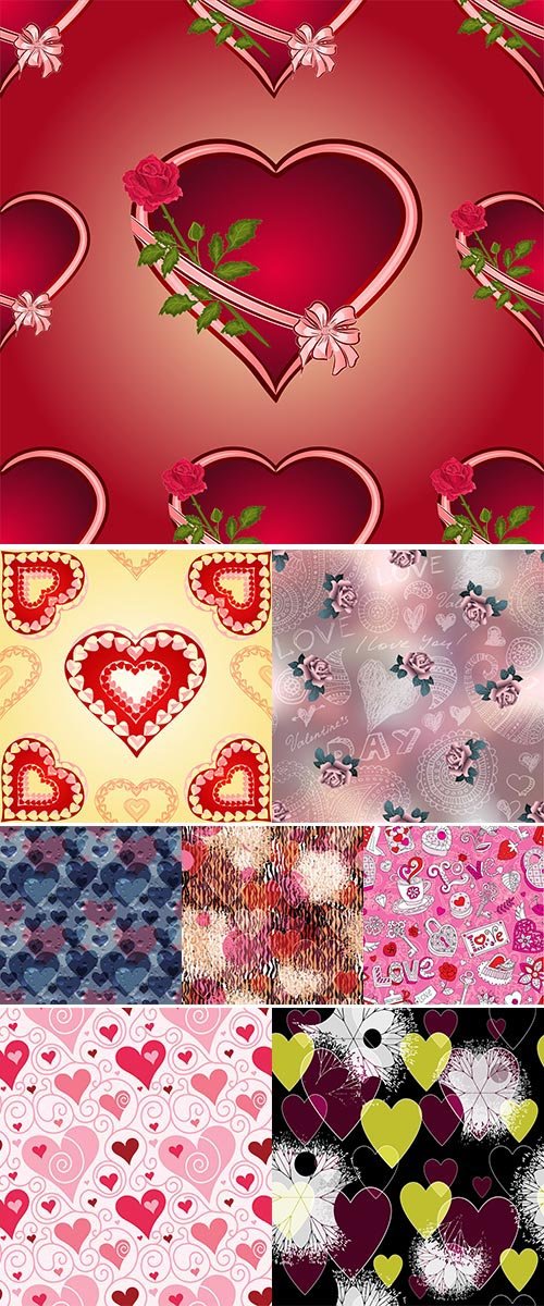 Stock Vector seamless Valentine's Day pattern