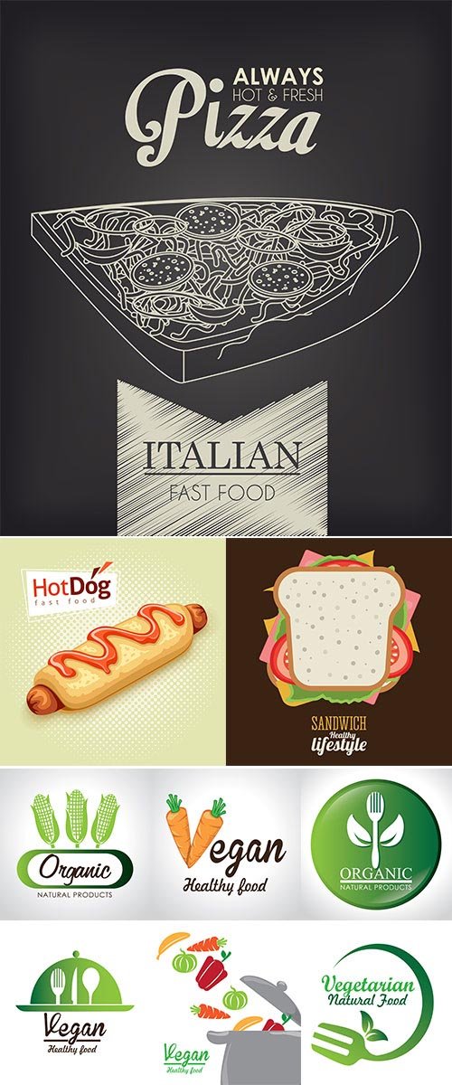 Stock Food design over white background, vector illustration