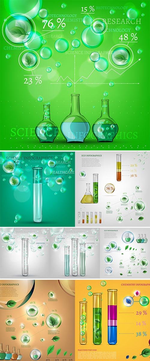 Stock The illustration of science infographic, Vector image