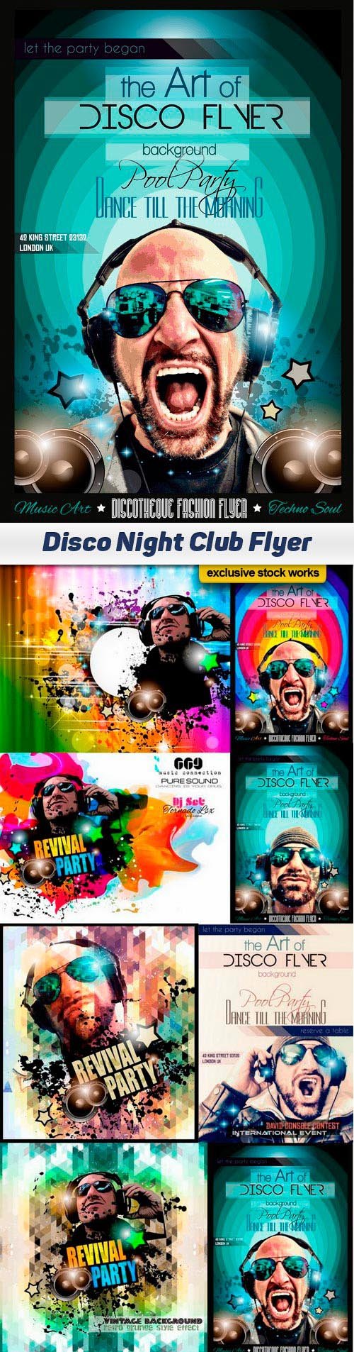 Disco Night Club Flyer - 10 EPS