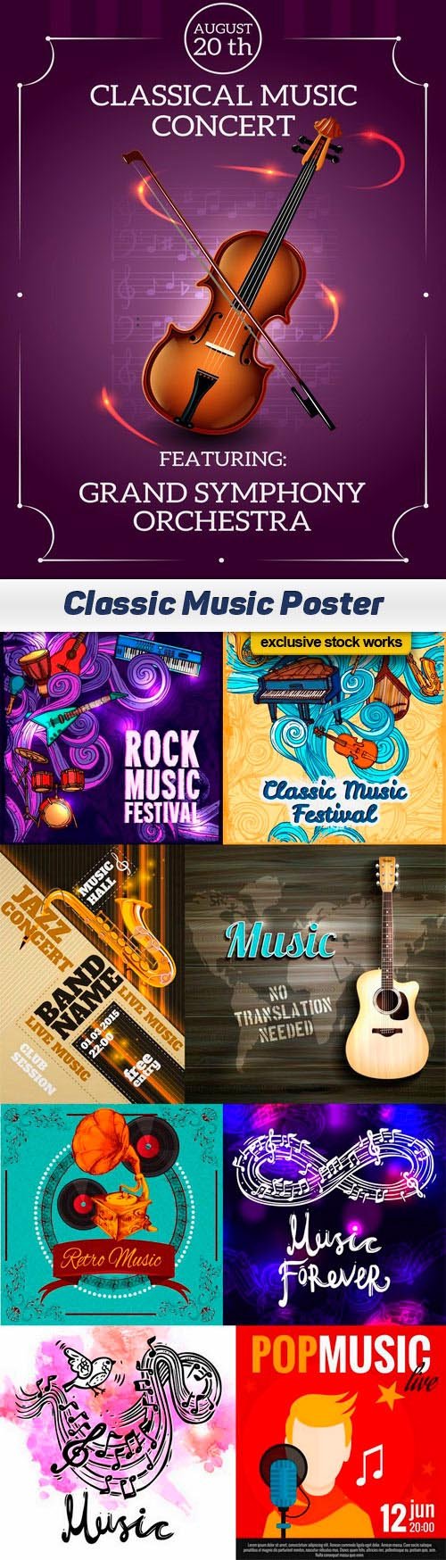 Classic Music Poster - 9 EPS