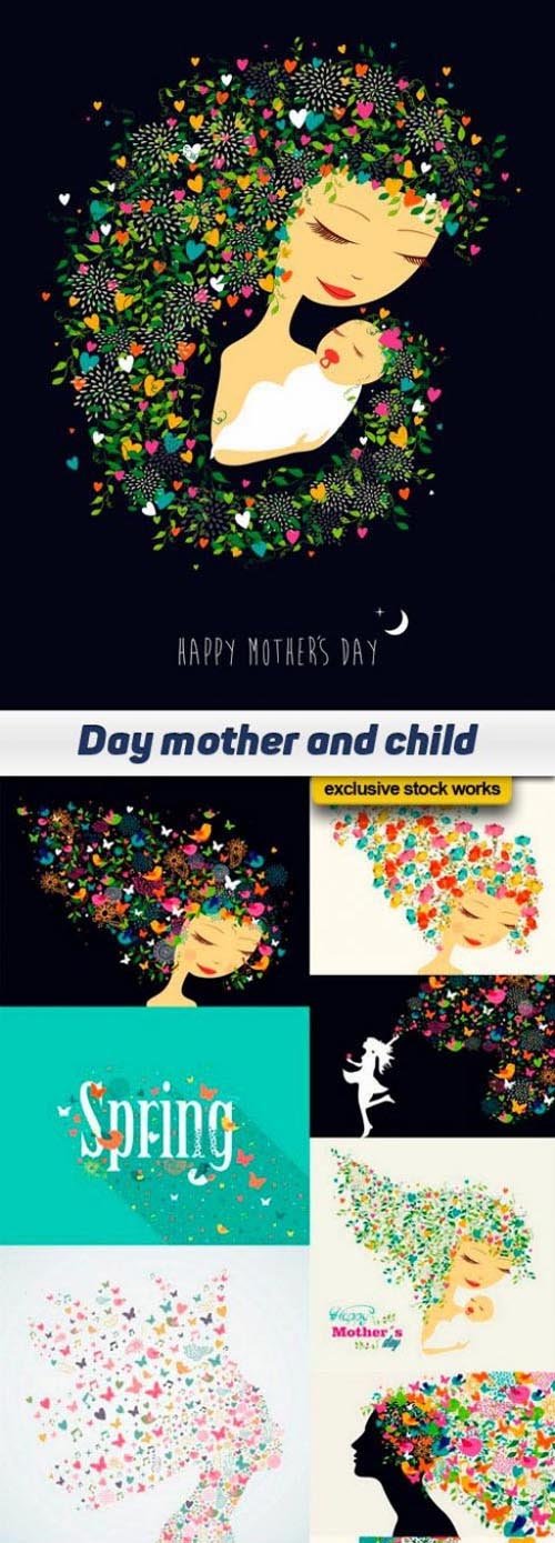 Day mother and child - 15 EPS