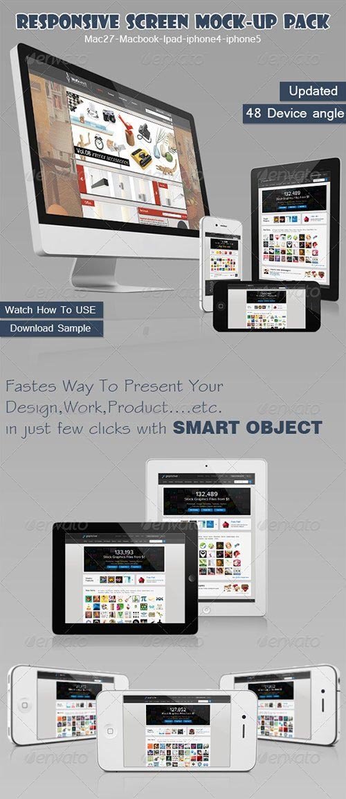 GraphicRiver - Responsive Screen Mock-up Pack 5068557