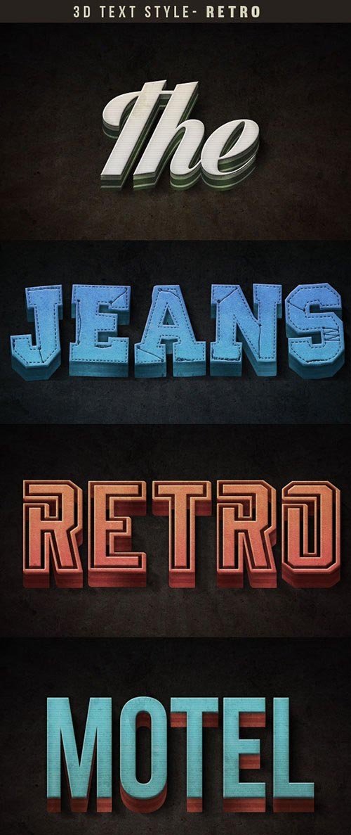 GraphicRiver - Retro 3D Text Effect