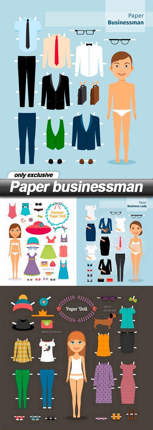 Paper businessman - 5 EPS