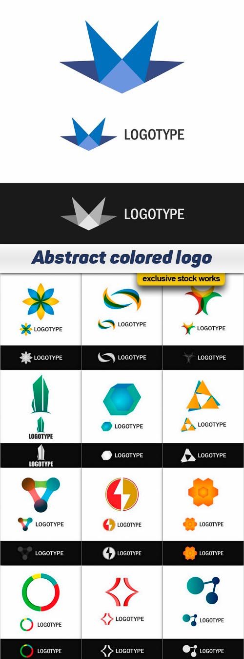 Abstract colored logo - 16 EPS