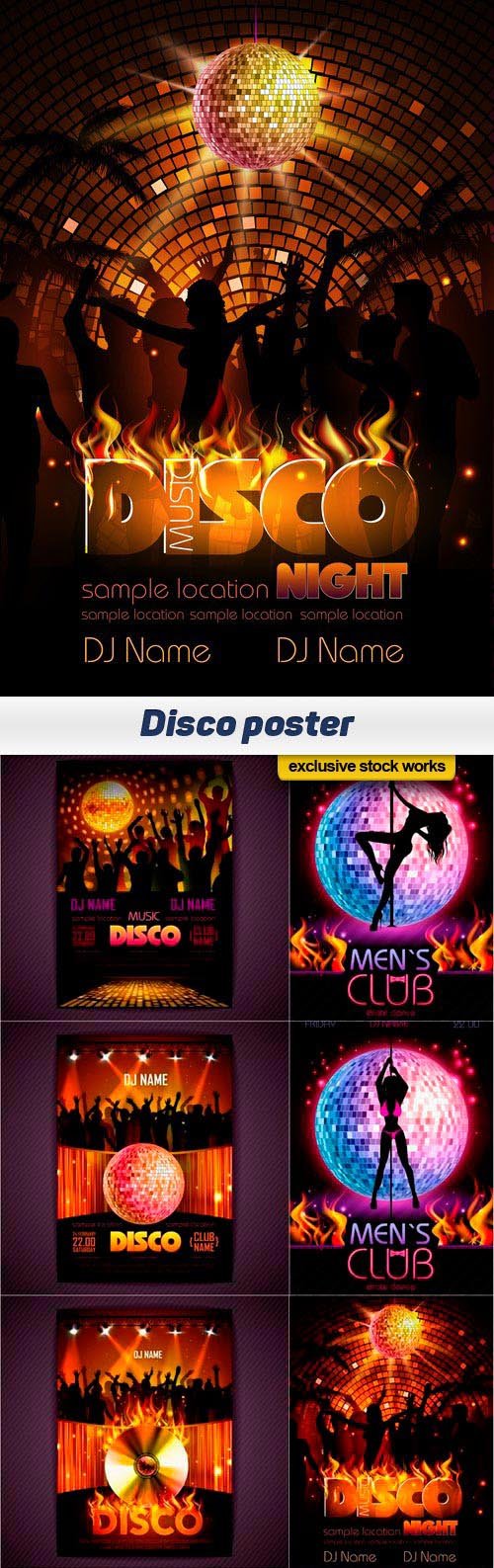 Disco poster - 10 EPS