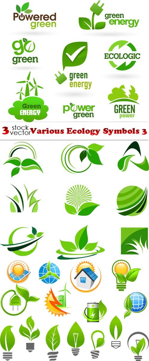 Vectors - Various Ecology Symbols 3