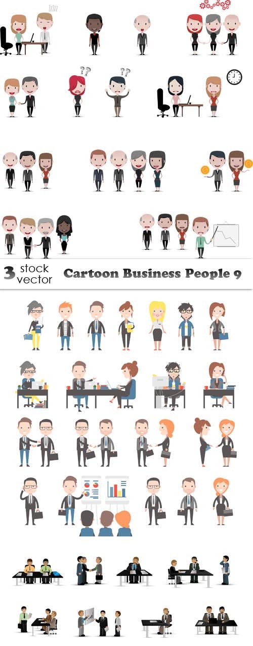 Vectors - Cartoon Business People 9