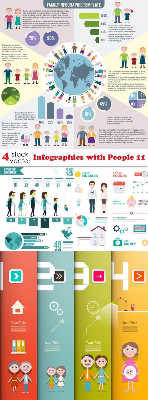 Vectors - Infographics with People 11