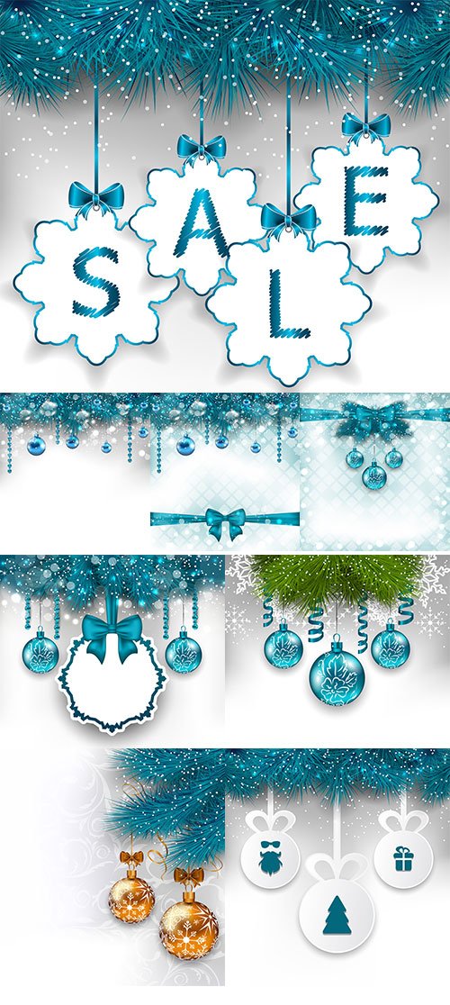 Stock Illustration light background with Christmas traditional elements - vector