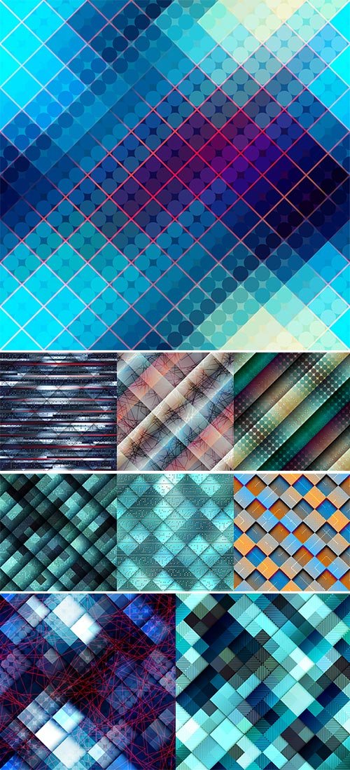 Stock Seamless background pattern, Abstract geometric blue pixels pattern