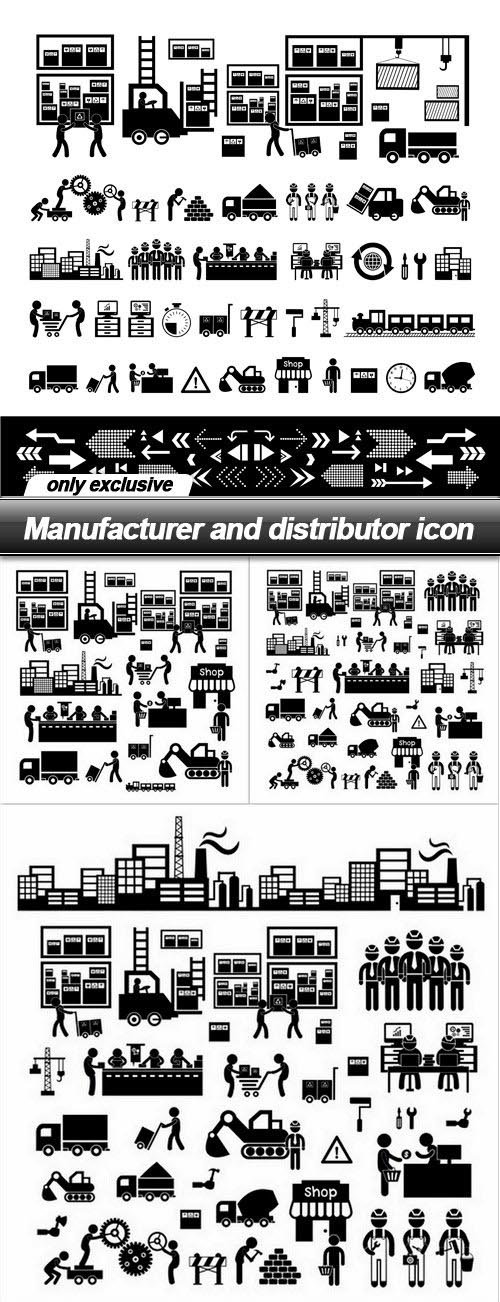 Manufacturer and distributor icon - 5 EPS