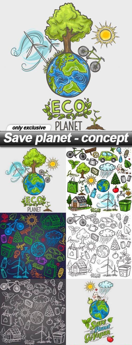 Save planet - concept - 10 EPS