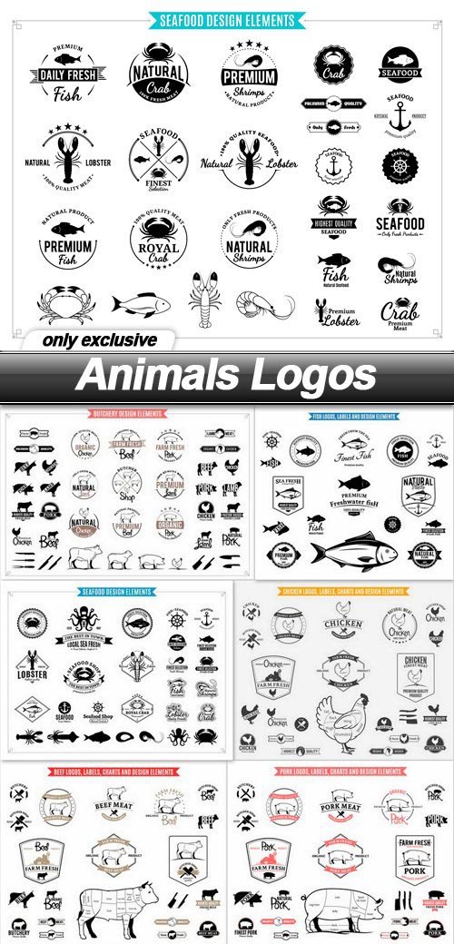 Animals Logos - 9 EPS