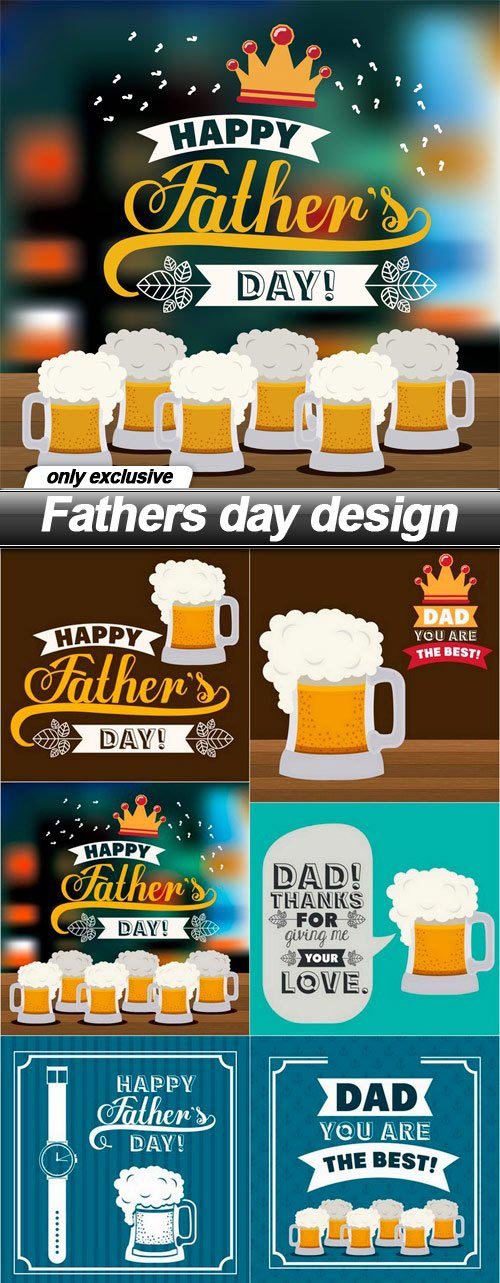 Fathers day design - 10 EPS