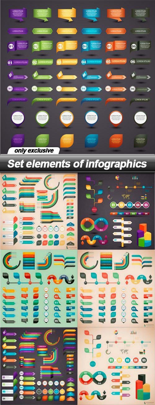 Set elements of infographics - 11 EPS
