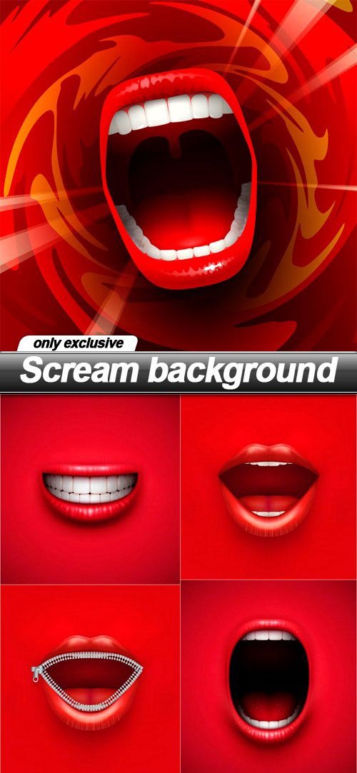 Scream background - 7 EPS